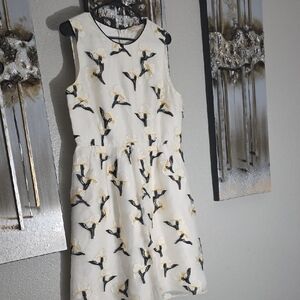 Tory Burch White and Black Floral Dress